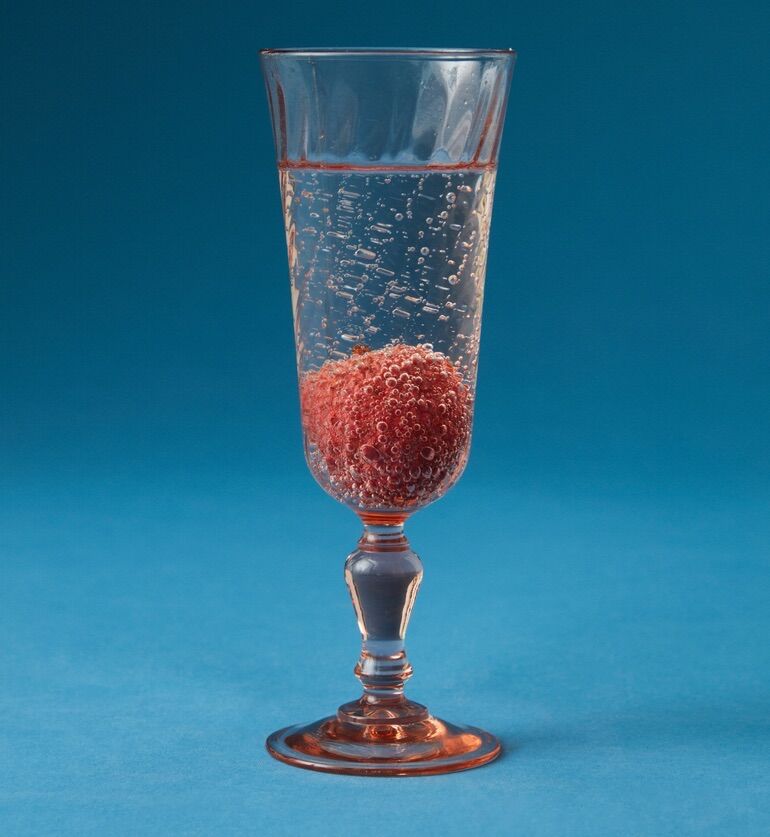 Flûte à champagne vintage Rose