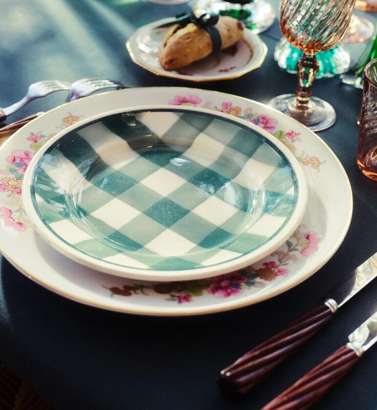 Petite assiette vintage carreau