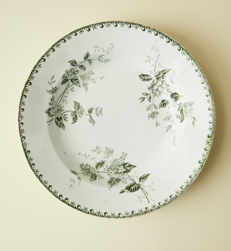 Assiette creuse vintage Bleu-vert